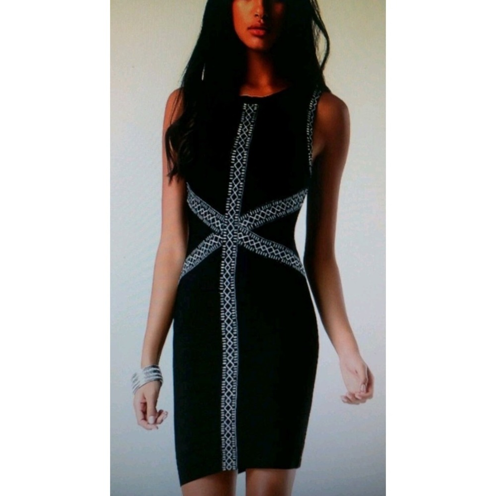 BEBE Black Bandage Dress $169 XS